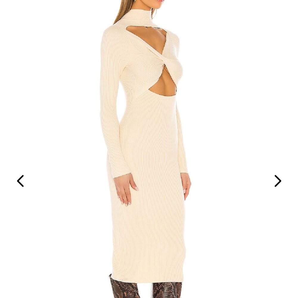 Lovers + Friends Knit Cream Midi Dress - Picture 3 of 6